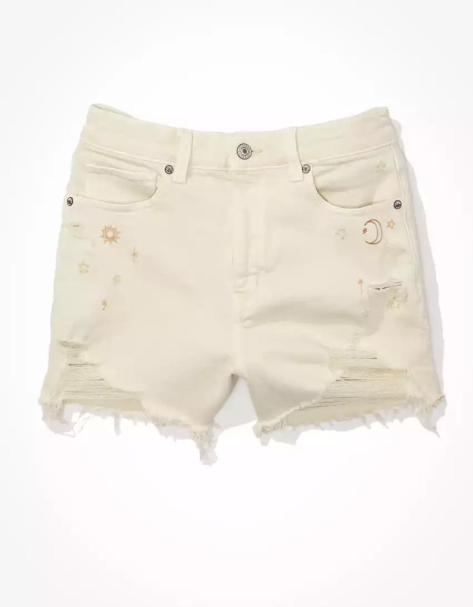 American Eagle AE Stretch Twill Highest Taille '90s Boyfriend GolfShorts Damen Weiß | AVXFO0752