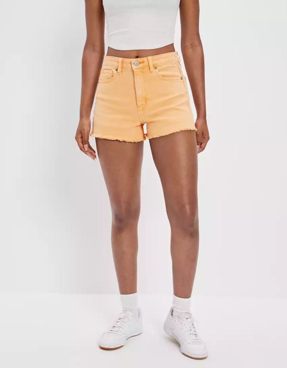 American Eagle AE Stretch Twill Mom GolfShorts Damen Orange | PNOXR1462