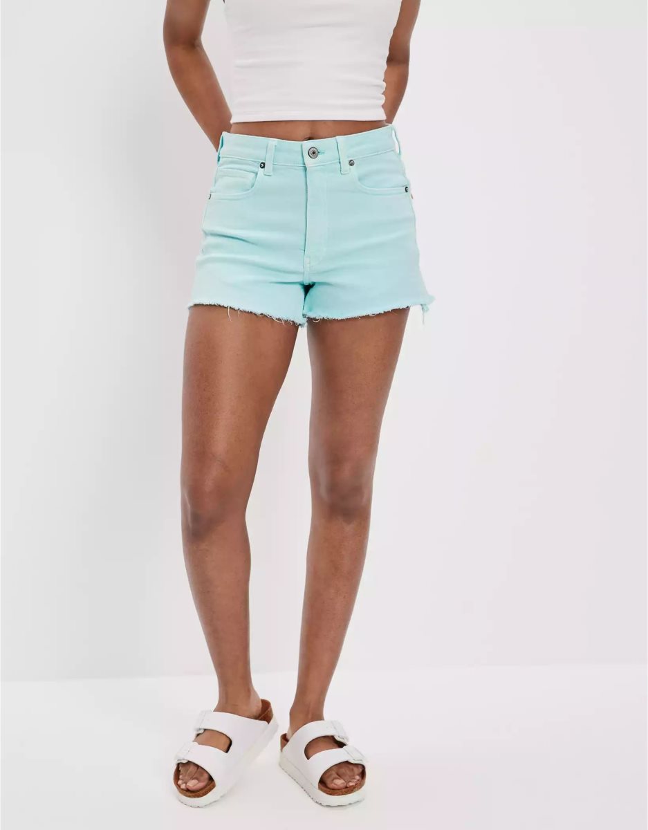 American Eagle AE Stretch Twill Mom GolfShorts Damen Mintfarben | RGHDK4283