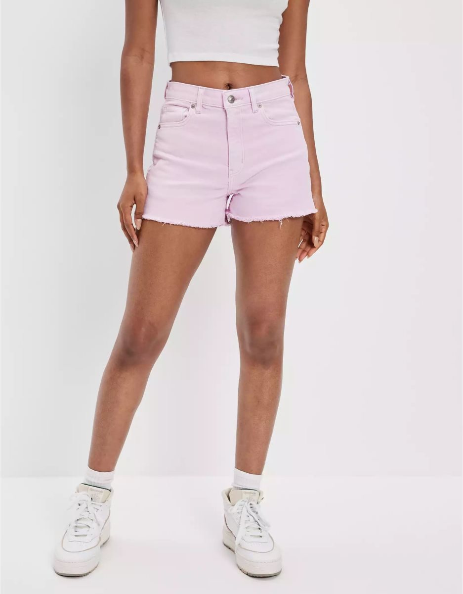 American Eagle AE Stretch Twill Mom GolfShorts Damen Lavendel | TDZJQ4139