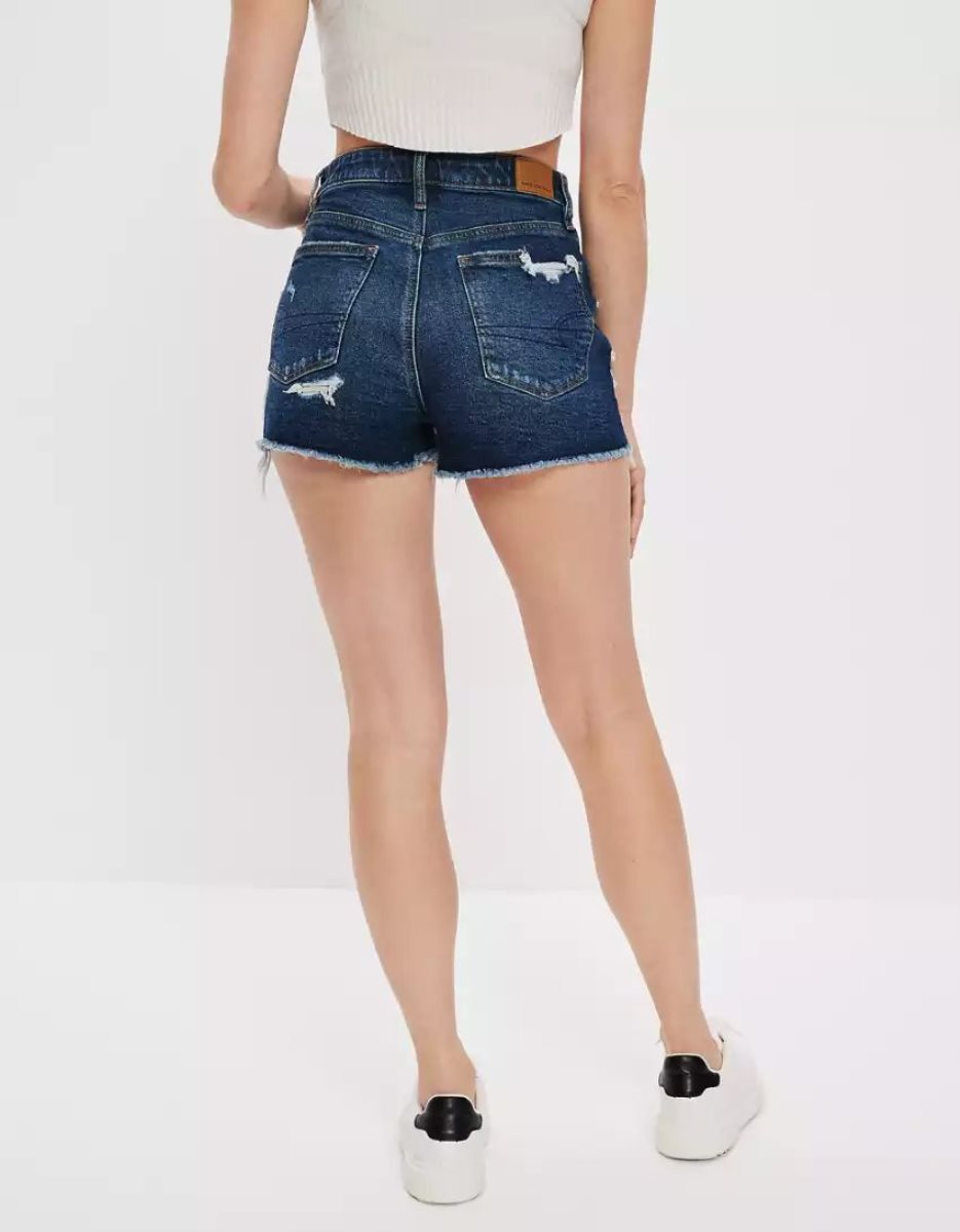 American Eagle AE Strigid Denim Mom GolfShorts Damen Mehrfarbig | IBXUP1395