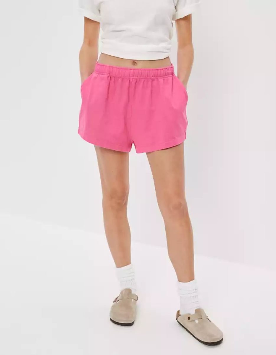 American Eagle AE Sun Set Knit GolfShorts Damen Rosa | HPSBL2481