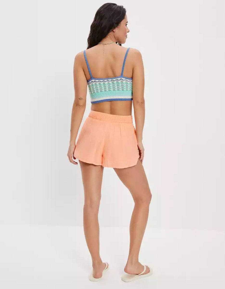 American Eagle AE Woven Beach GolfShorts Damen Orange | TMPFW7205