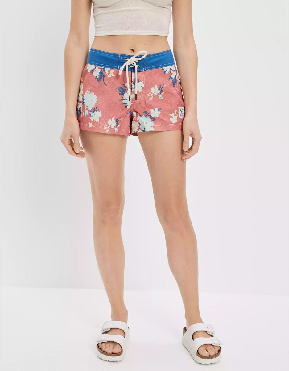 American Eagle AE x Outer Banks Board GolfShorts Damen Rot | OJDMC7301