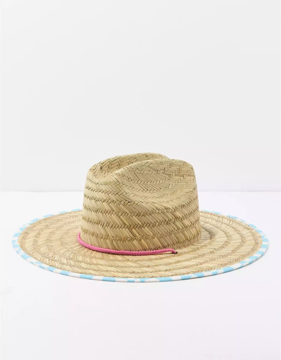 American Eagle San Diego Company Weite Brim Straw Hüte Damen Beige | XYGJO2015